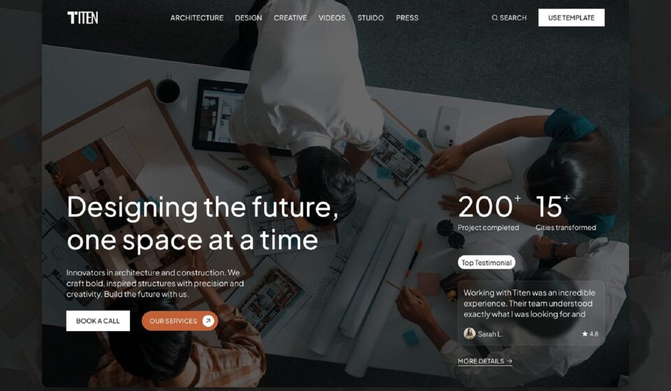 Best Framer templates for construction companies