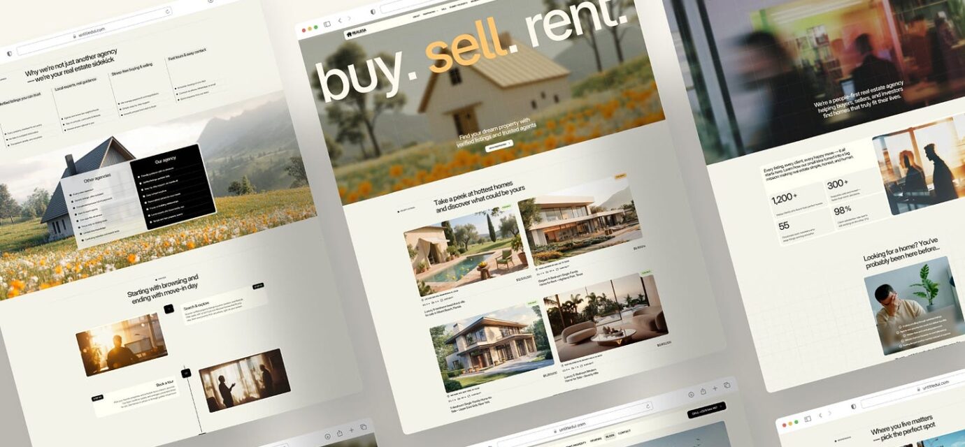 Luxury real estate agency Framer template