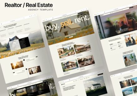 Luxury real estate agency Framer template