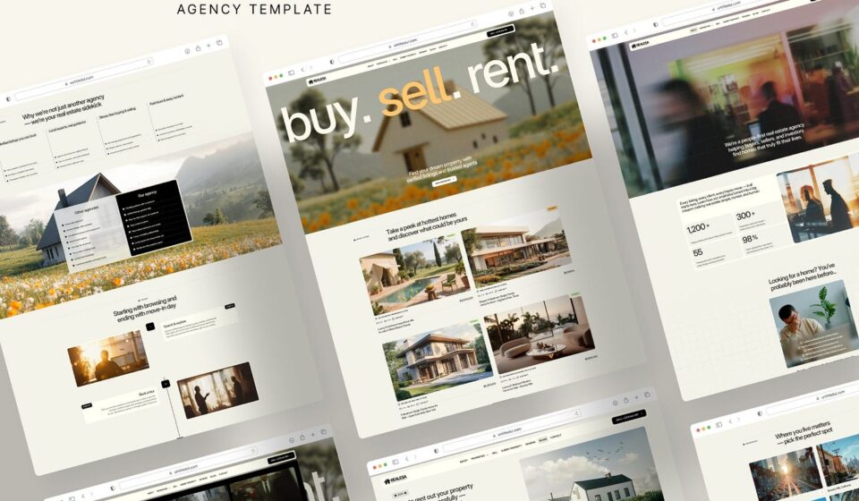 Luxury real estate agency Framer template