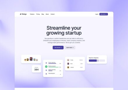 SaaS landing page Framer template