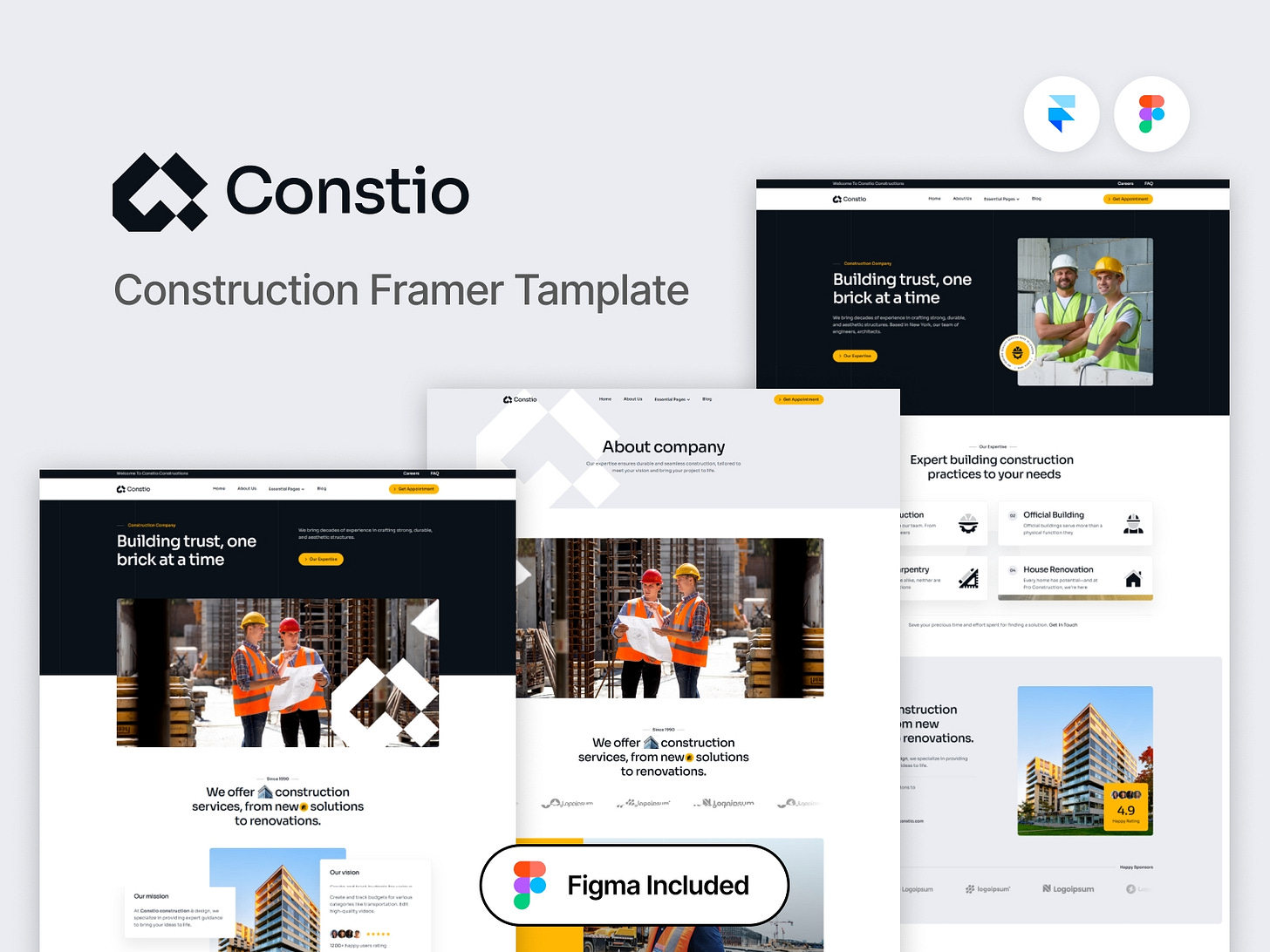 Contractor website templates