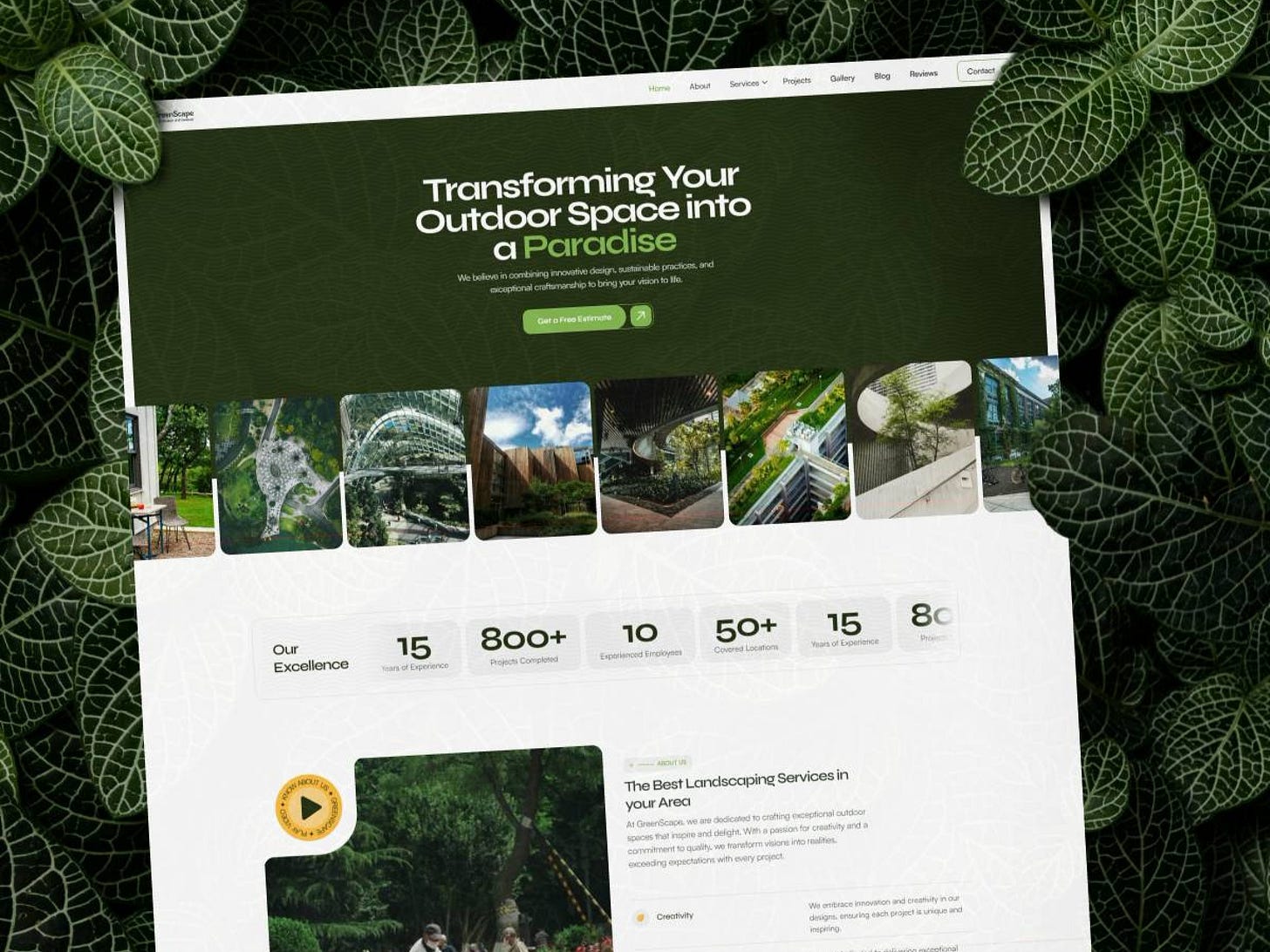 Garden design Framer templates