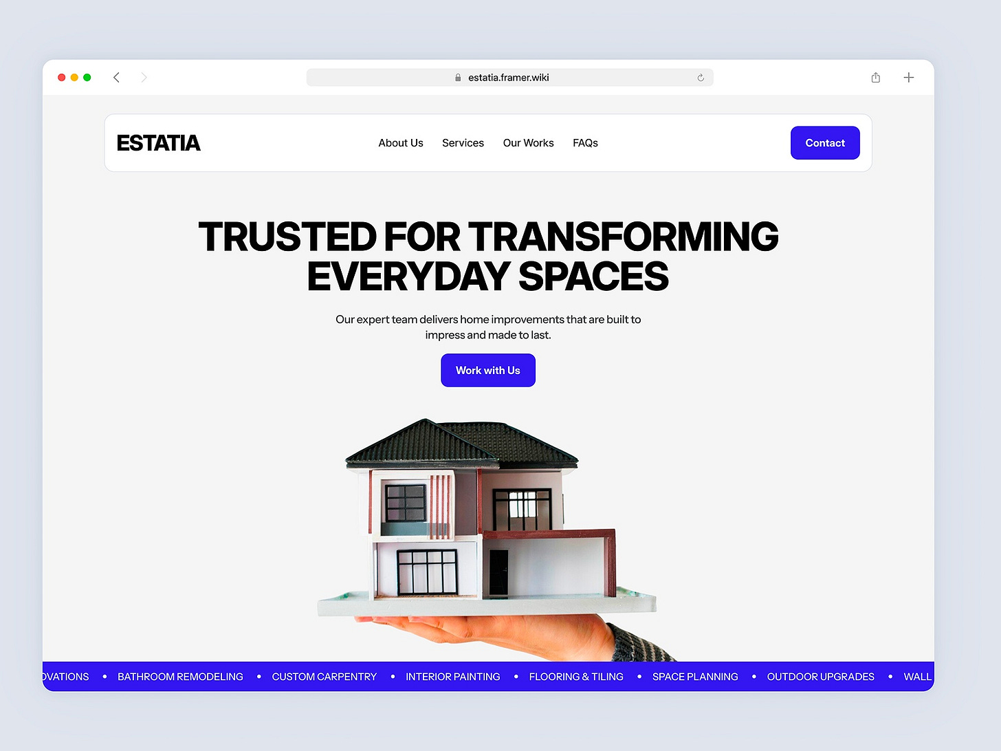 Framer templates for general contractors