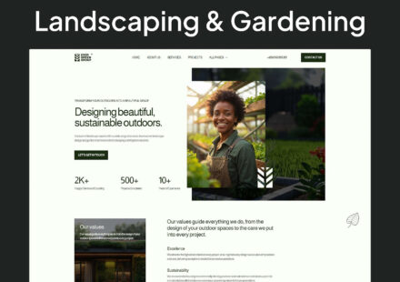 Framer templates for landscapers