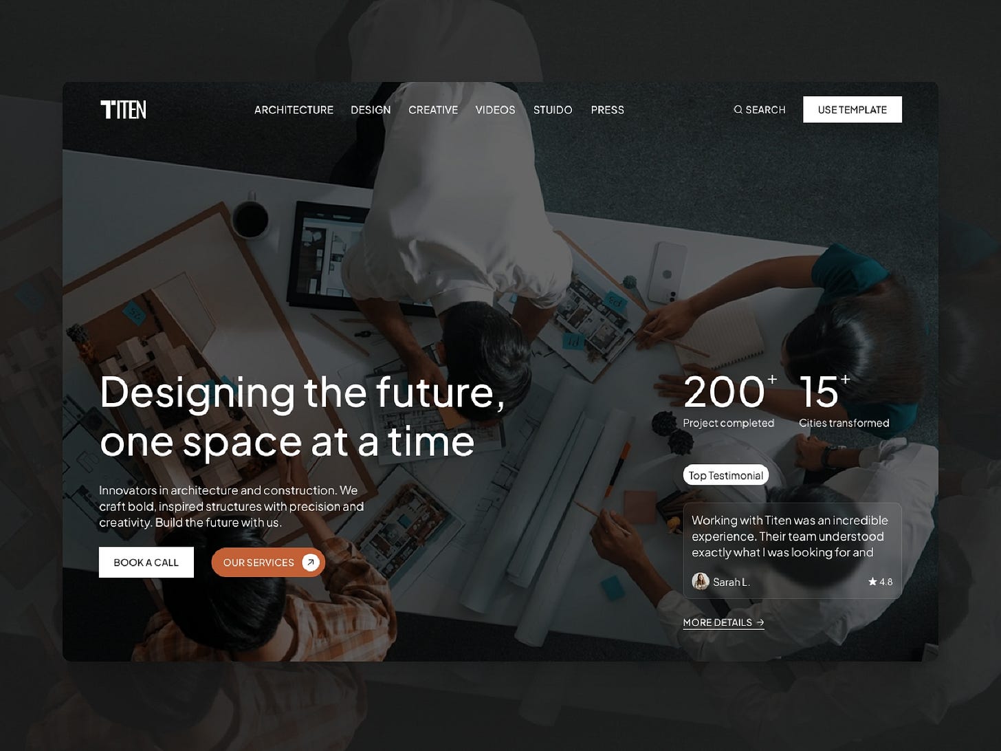 Construction website templates for Framer